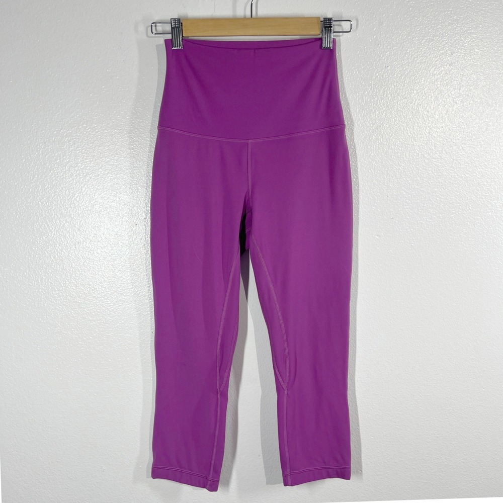 Lululemon Align High Rise Crop Leggings Amethyst Purple Size 6 Athletic Yoga - Picture 2 of 8
